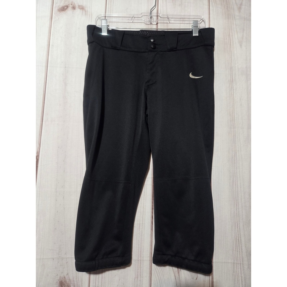 Nike Womens Black Softball Pants Knickers Size Medium Performance Athletic